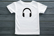 Headphone Silhouette SVG, a Technology Illustration by newminddesign (Thumbnail 7 of 10)