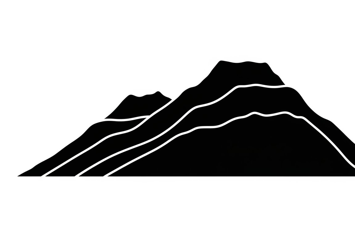 collection of volcano silhouettes, an Illustration by Amazin_art (Photo 12 of 31)