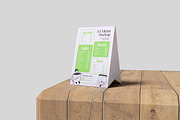 Standing Menu Mockup, an Advertising Mockup by ianmikraz (Thumbnail 3 of 5)