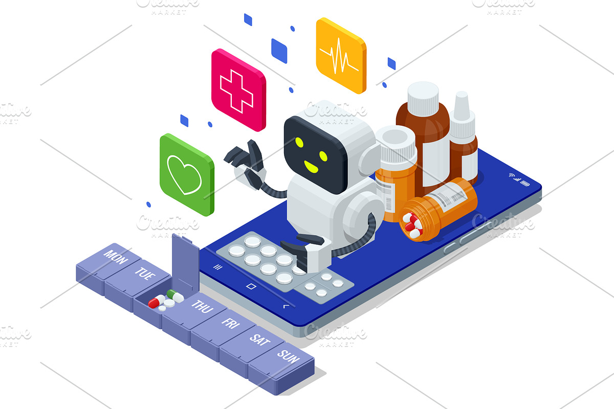 Isometric AI robot managing, an Education Illustration by Golden Sikorka