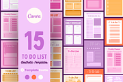 15 Aesthetic Planner Templates, a Templates & Theme by TemplateCastleStore (Thumbnail 1 of 9)