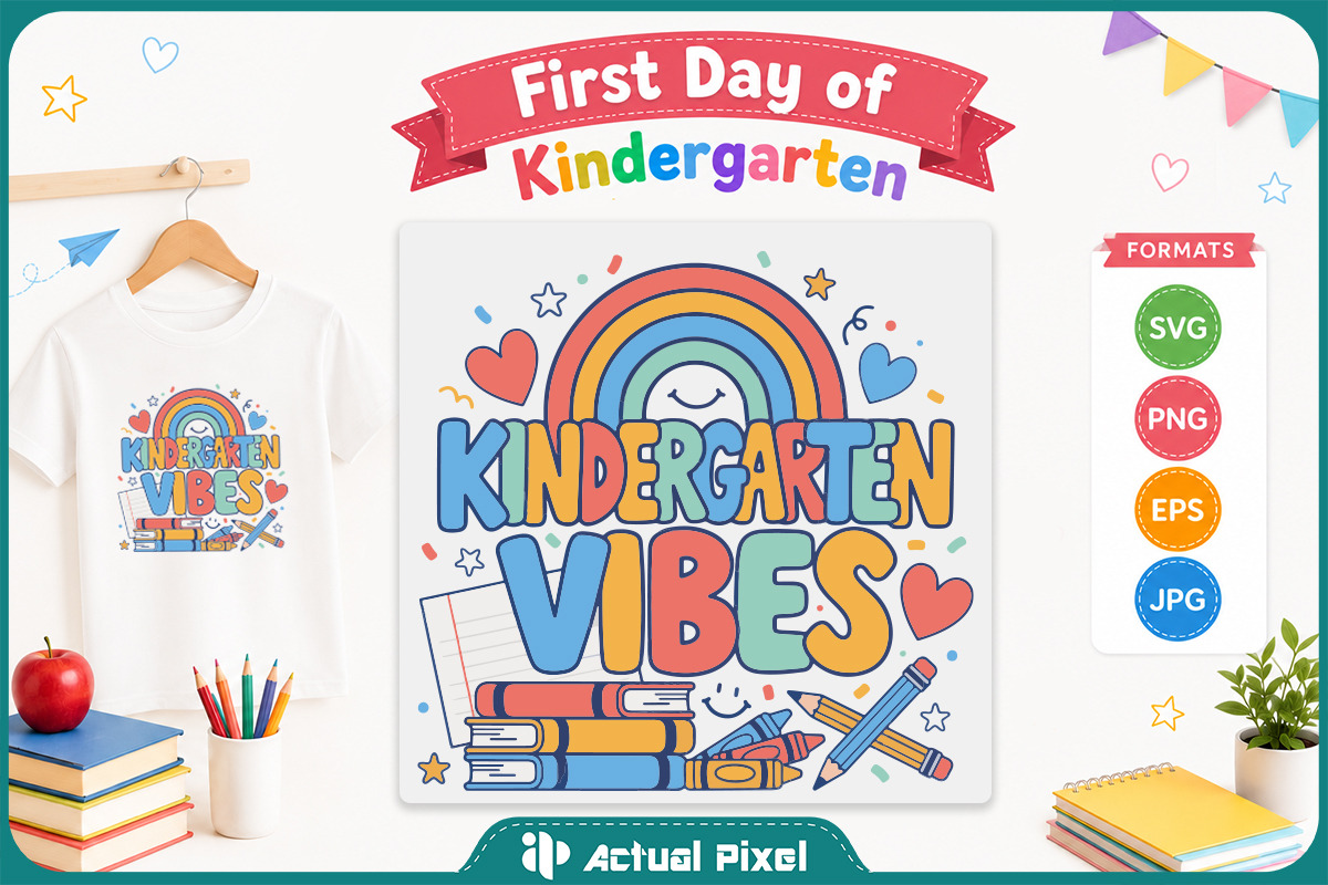 First Day of Kindergarten Bundle, an Education Illustration by Actual Pixel (Photo 9 of 14)