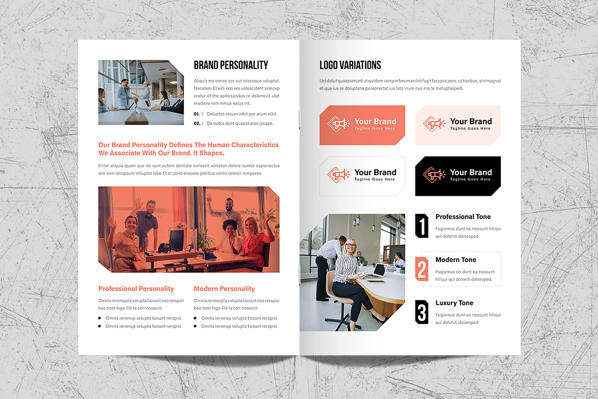 Brand Guidelines Template Design, a Brochure Template by White Graphic (Photo 4 of 11)