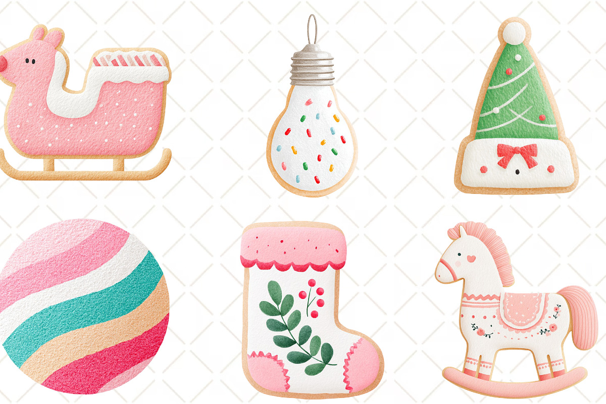 Christmas Sugar Cookie Clipart, an Illustration by Black Bird Studio (Photo 5 of 6)