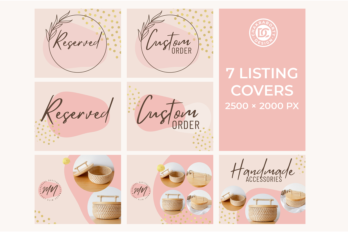 Editable ETSY shop branding kit, a Branding & Logo Template by Chakraborty Design (Photo 6 of 9)