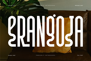 Erangoja - Unique Condensed Font, a Sans Serif Font by QR Design Studio
