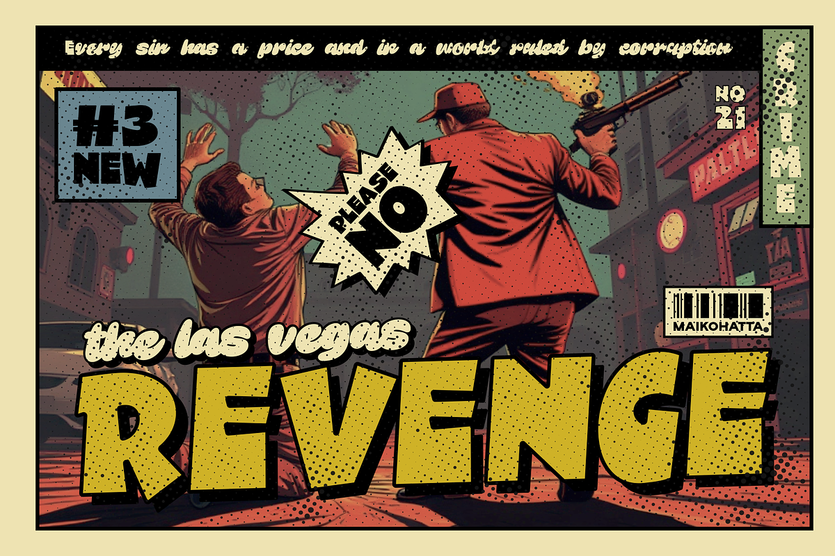 Cheino - Comic Retro Font, a Handwritten Font by MaikoHatta (Photo 6 of 9)