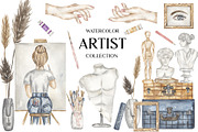 Watercolor Craft Bundle 6 in 1, an Education Illustration by MayaNavits (Thumbnail 7 of 22)