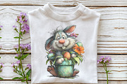 Whimsical Easter Bunny Clipart, an Illustration by OK Design (Thumbnail 6 of 6)