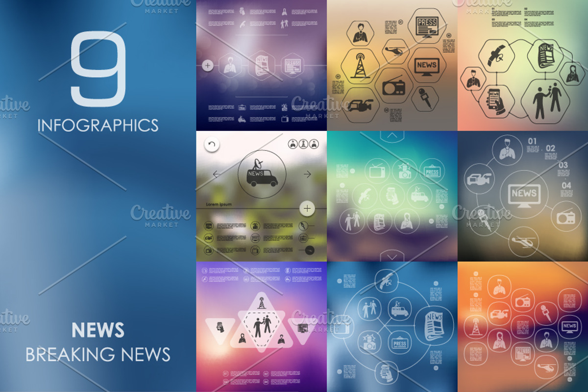 900 infographics. Library, a Presentation Template by Palau (Photo 5 of 6)