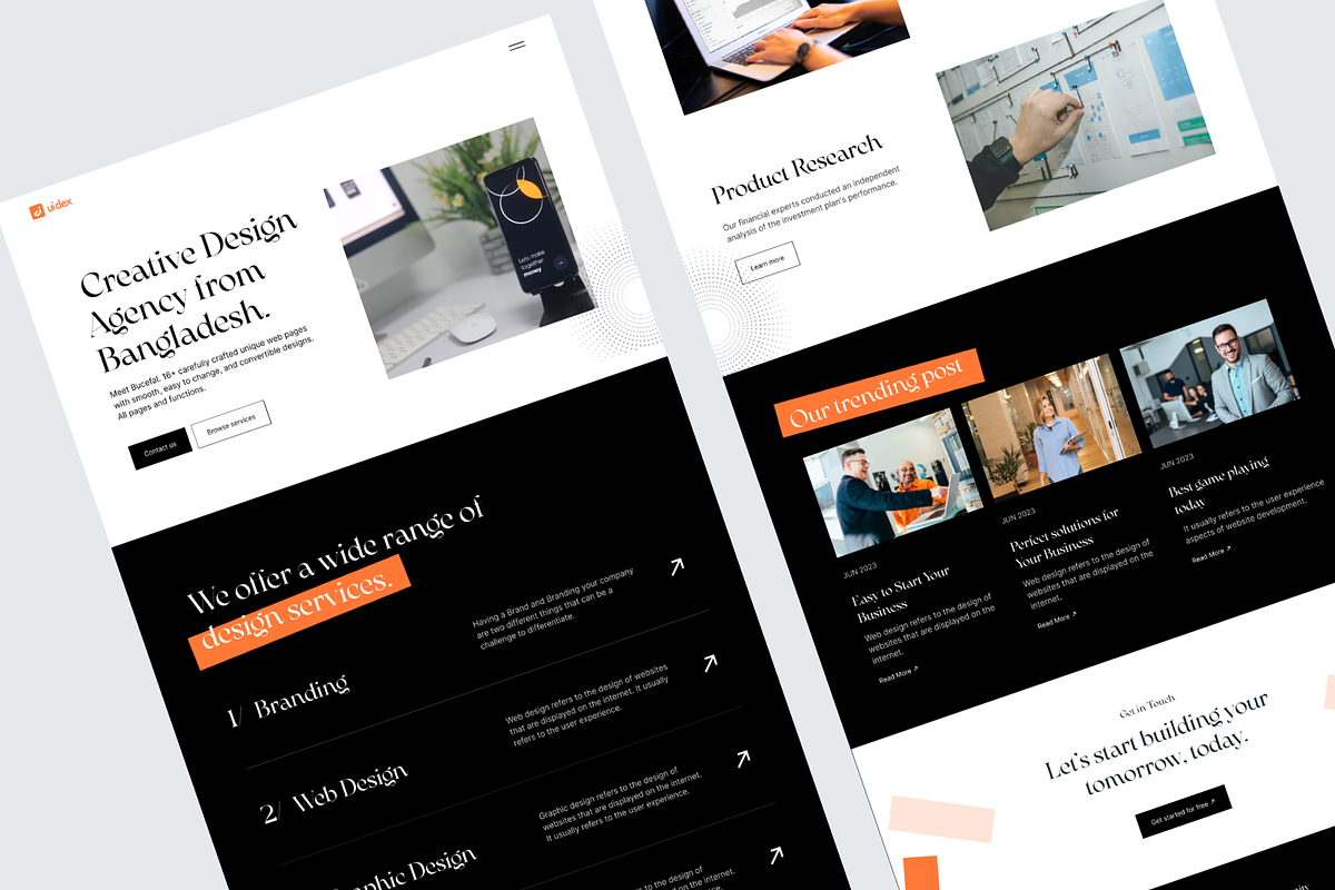 Agency Landing page Design, a Landing Page Template by UiDex (Photo 3 of 4)