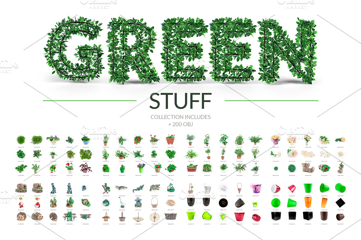 Green Stuff - flowers, trees, plants, a Mockup by byDimas (Photo 1 of 5)