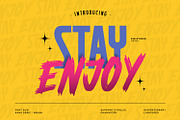 Stay Enjoy, a Script Font by din-studio.com (Thumbnail 1 of 11)