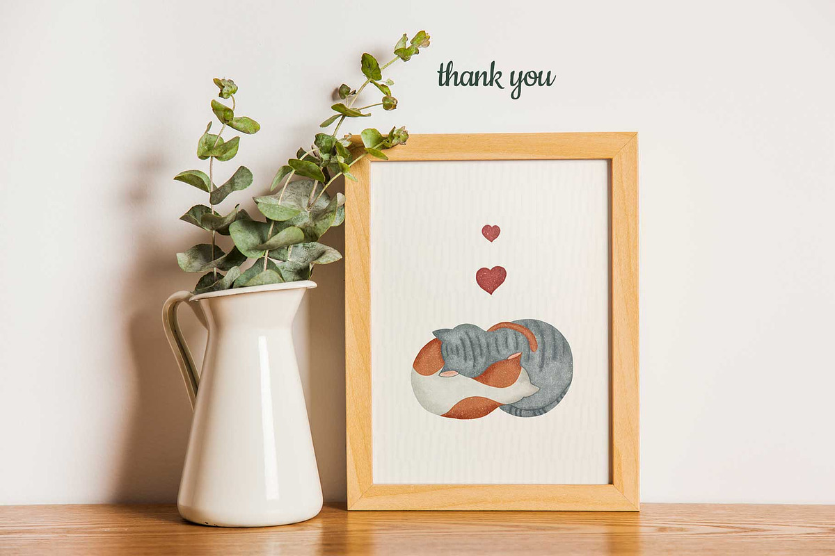 Cats In Love., a Seasonal Illustration by Iryna Mel (Photo 8 of 8)