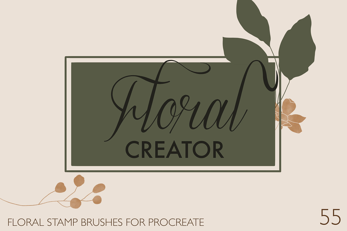 Floral Stamps for Procreate, a Brush Add-On by Andreen (Photo 1 of 10)
