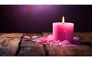 fragrance candle pink ai generated, a Beauty & Fashion Photo by pikepicture