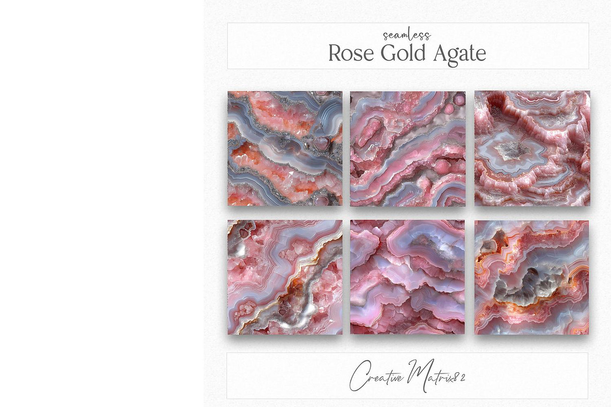 Rose Gold Agate Digital Paper JPG, a Texture Graphic by Creative Matrix82 (Photo 5 of 6)