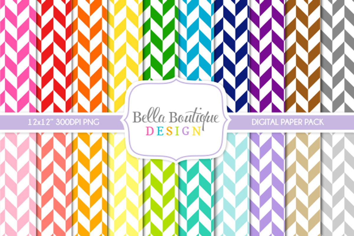 Seamless Herringbone Patterns, a Pattern Graphic by Bella Boutique Design
