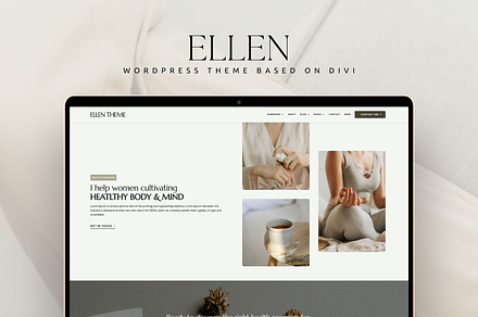 Ellen Health WordPress Theme, a WordPress Template by Lovely Confetti
