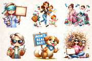 Funny Mothers Day Clipart, an Illustration by DreamCafeArt (Thumbnail 3 of 6)