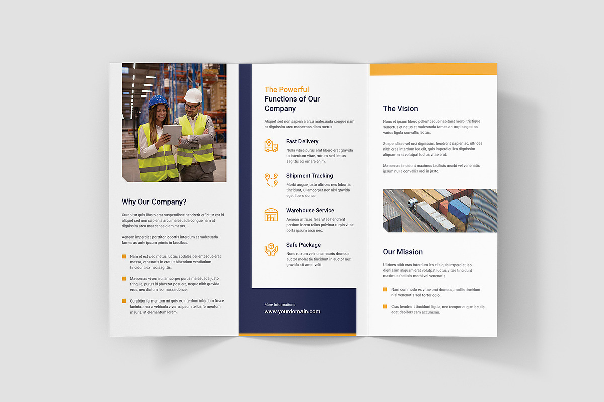 Transportation Brochure Tri-Fold, a Brochure Template by artbart (Photo 7 of 9)
