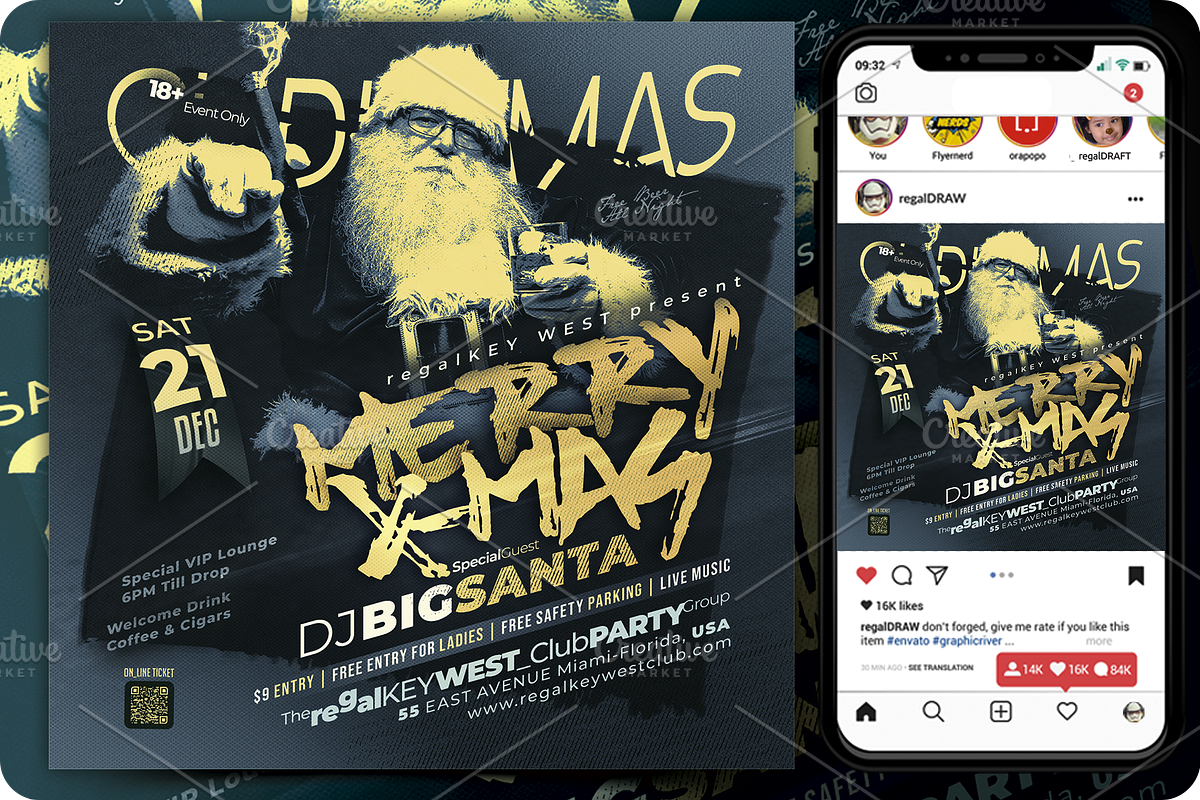 Christmas Event Flyer, a Flyer Template by regalDRAW (Photo 2 of 4)