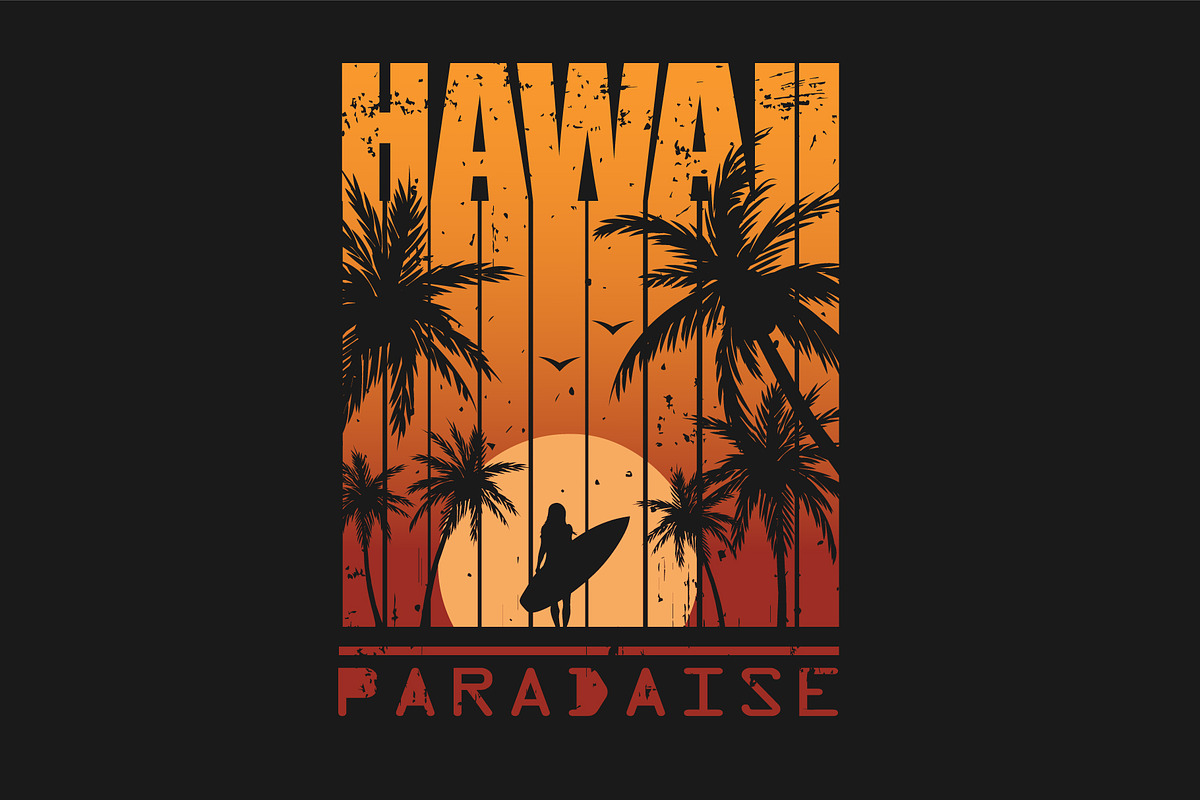 Hawaii.Print For T-shirt, an Animal Illustration by Vector Market (Photo 1 of 3)