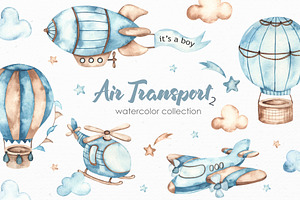 Air Transport 2. Watercolor