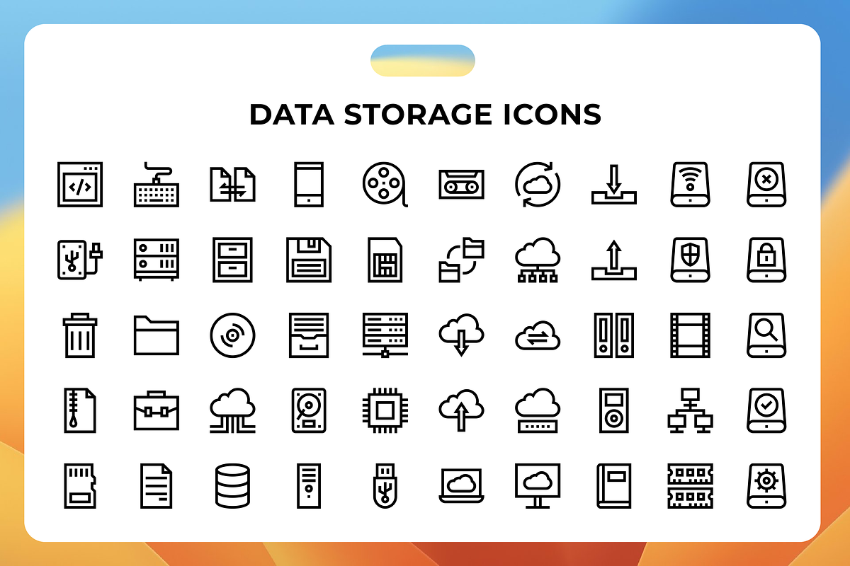 Data Storage Icons, a Duotone Icon by Wencory (Photo 1 of 3)
