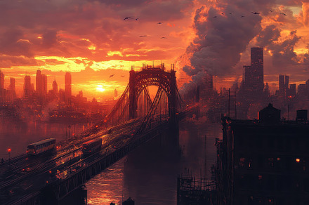 Stunning sunset view of Tyne Bridge, a Photo by Iftikhar Alam