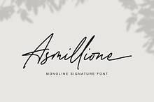 Asmillione - Monoline Signature Font