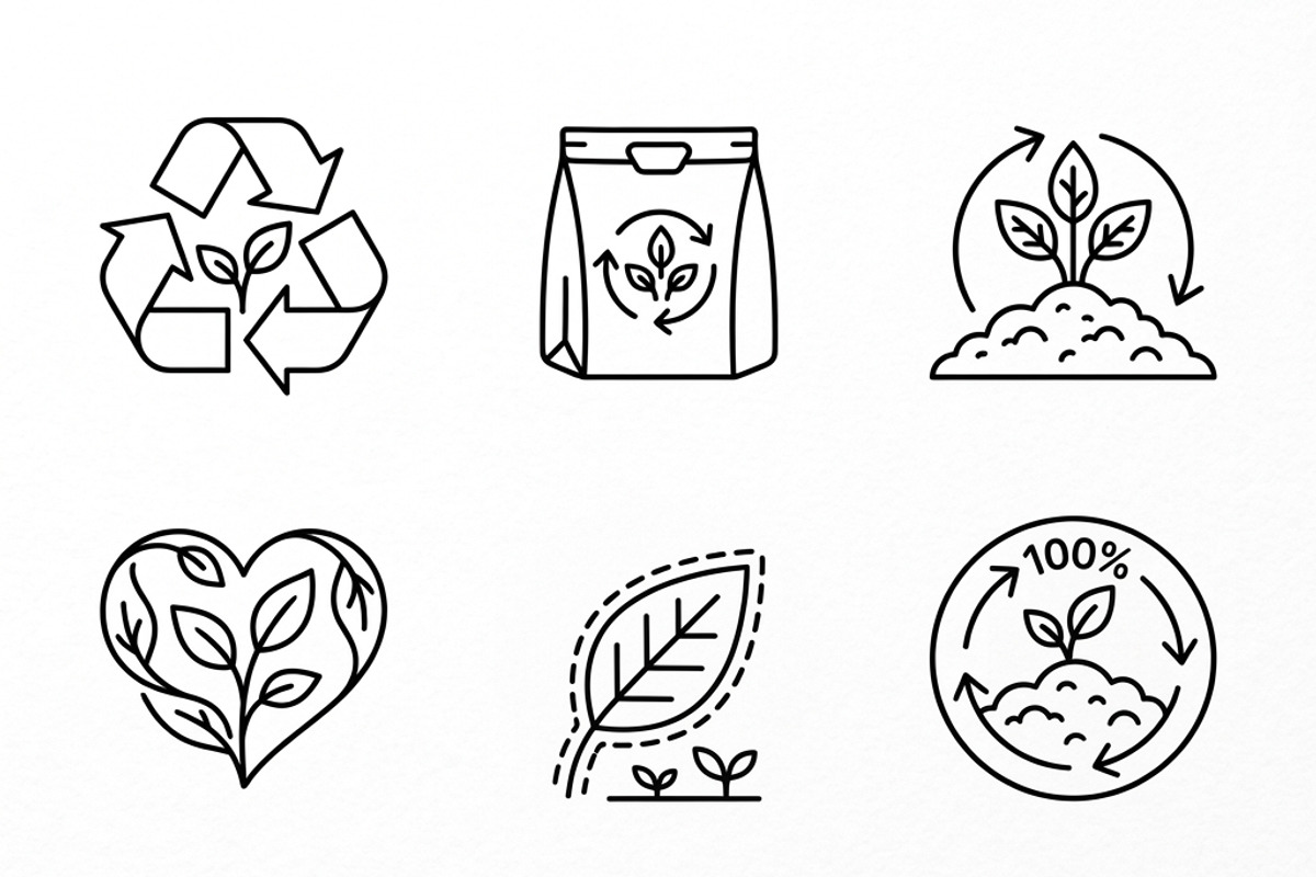 Sustainable Packaging Icon Set, an Outline Icon by adenpinkstore (Photo 4 of 11)