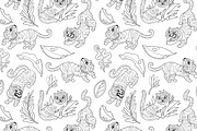 Chinese Tigers, a Pattern Graphic by PenguinHouse (Thumbnail 5 of 12)