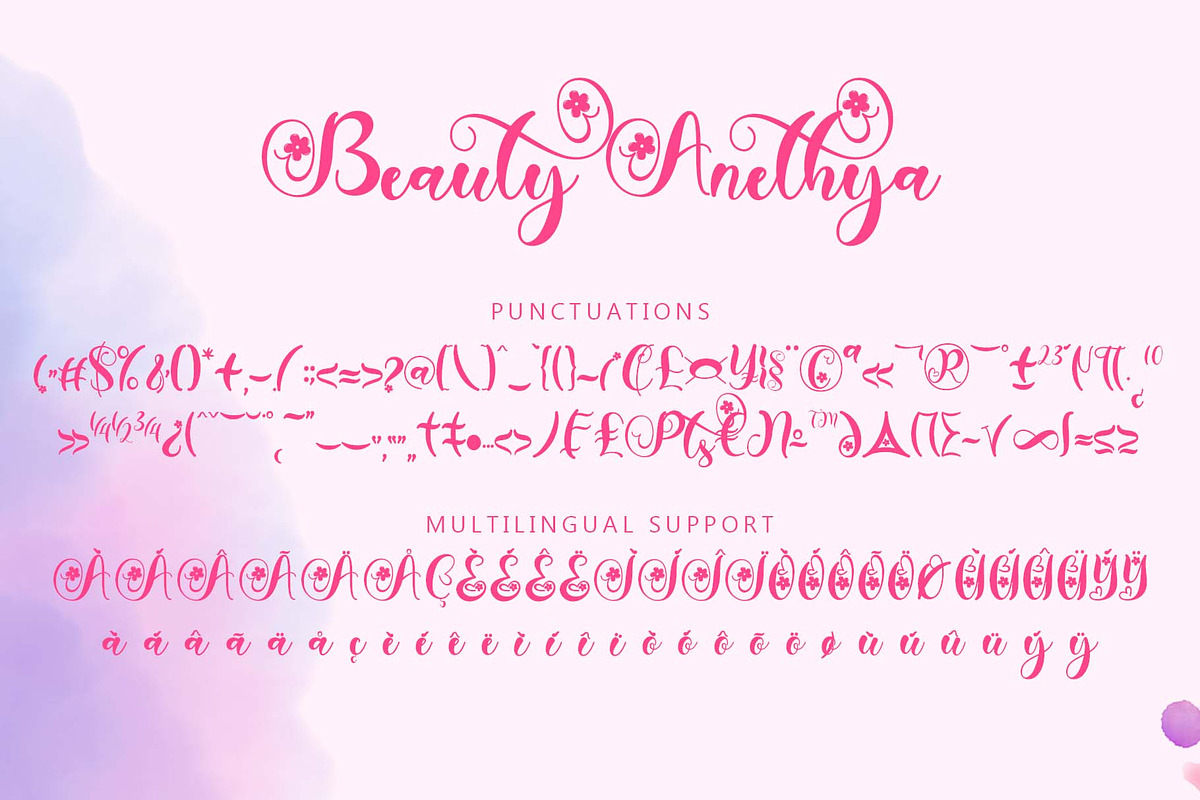 Beauty Anethya, a Handwritten Font by Yoga Letter (Photo 6 of 6)