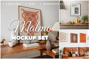Poster Frame Mockup Set 6 PSD, a Product Mockup by SigaSigaMockup