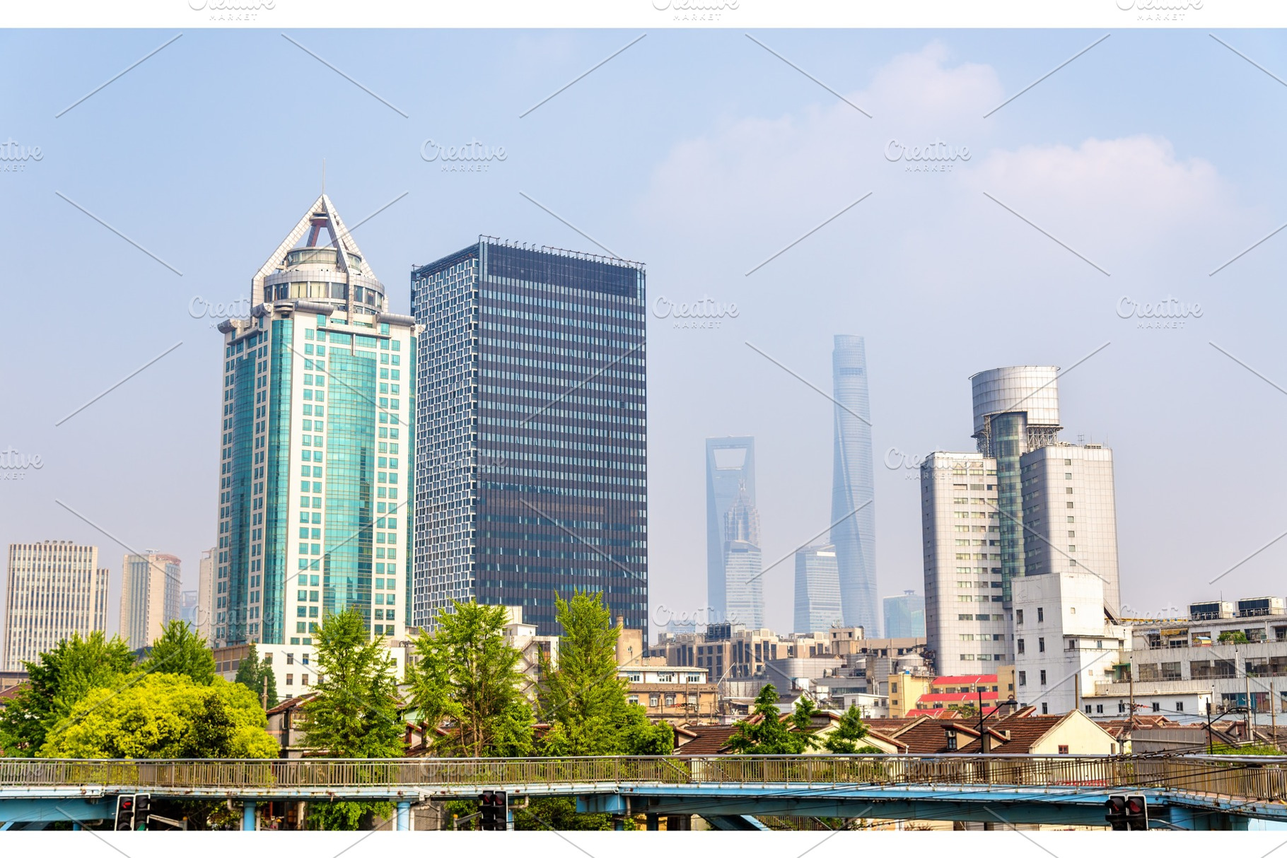 Skyscrapers in shanghai featuring city, architecture, and building, an Architecture Photo by Leonid Andronov