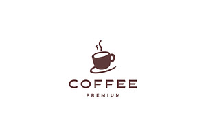 Coffee Cup Logo Vector Icon