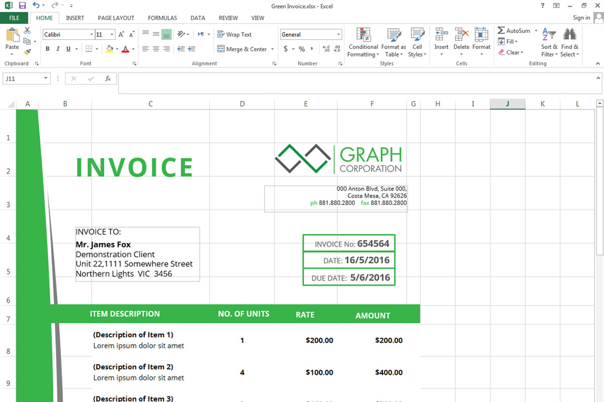 Invoice, a Stationery Template by asimalikhan555 (Photo 2 of 4)