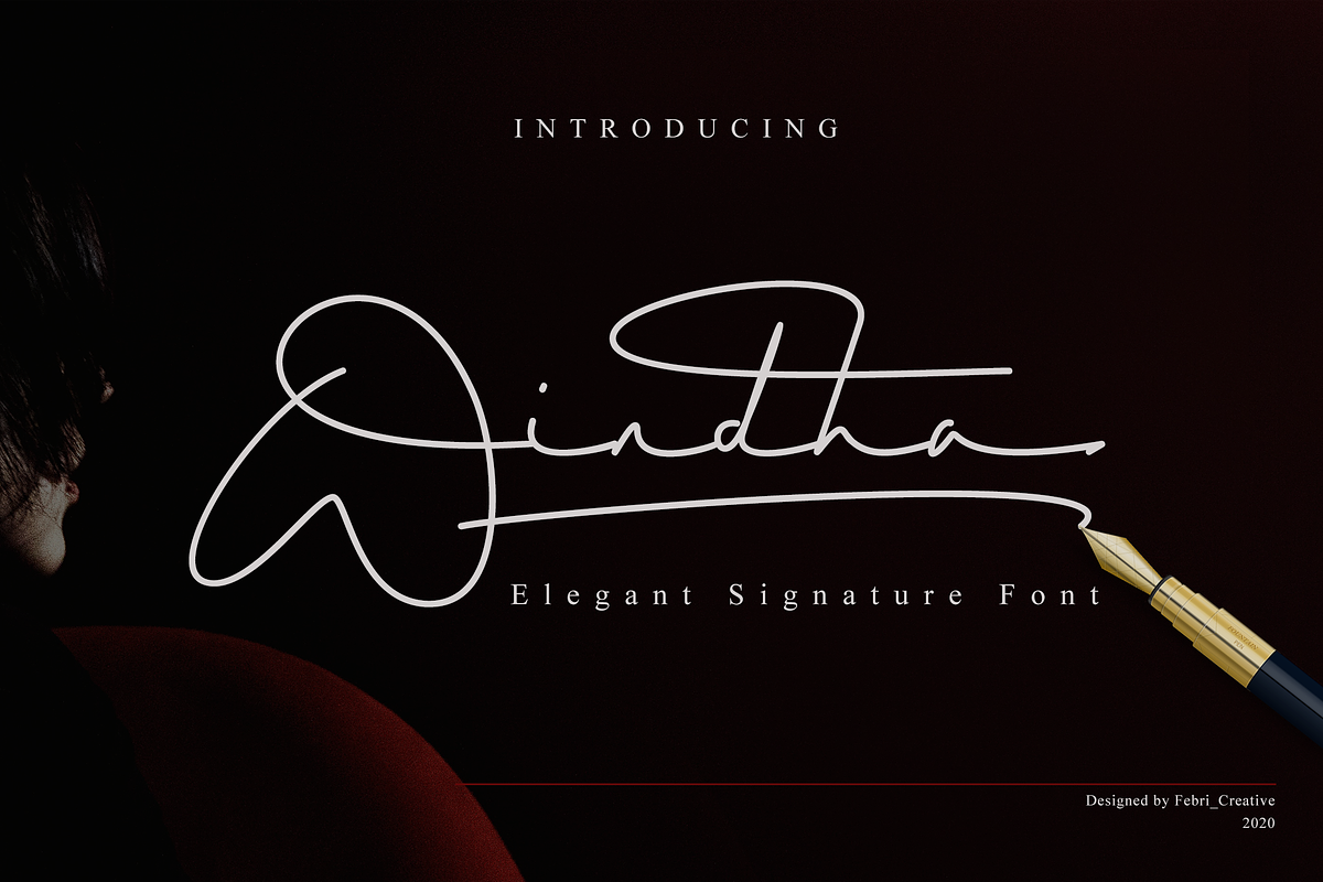 Windha, a Script Font by Febri Creative (Photo 1 of 10)