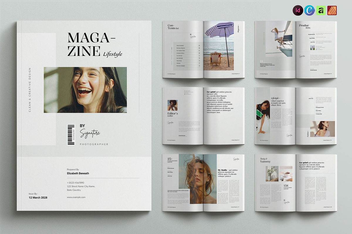 The Lifestyle Magazine Template, a Magazine Template by NorthPeak (Photo 1 of 13)