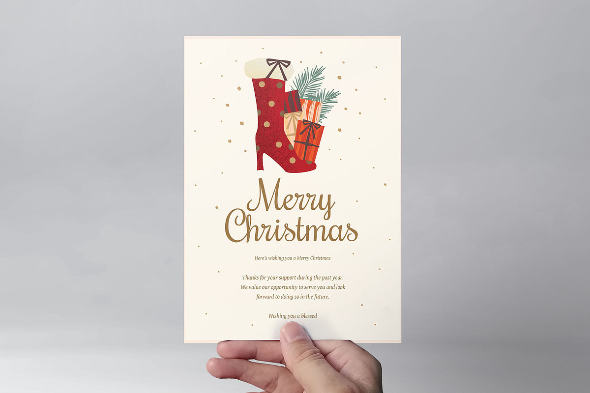 Christmas Card with Festive Stocking, a Flyer Template by BrandPacks (Photo 3 of 5)