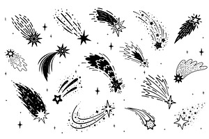 Doodle shooting space stars, a Decorative Illustration by Buch&Bee
