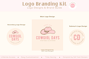 Cowgirl Hat Logo Branding Kit, a Branding & Logo Template by Hell Yeah Designs (Thumbnail 3 of 7)