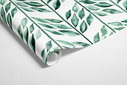 Botanical herringbone in emerald, a Pattern Graphic by Anya-D (Thumbnail 4 of 5)