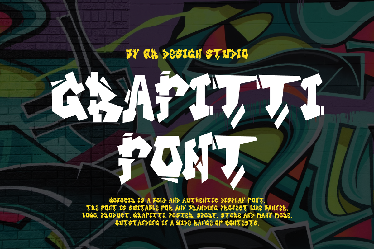 Gojocir -  Graffiti Font, a Handwritten Font by QR Design Studio (Photo 2 of 6)