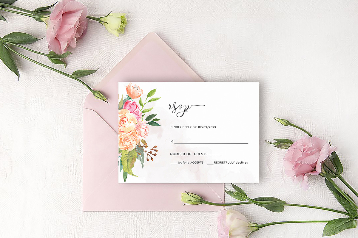 Wedding RSVP Card Canva Template, a Stationery Template by ShineOnWedding (Photo 3 of 8)