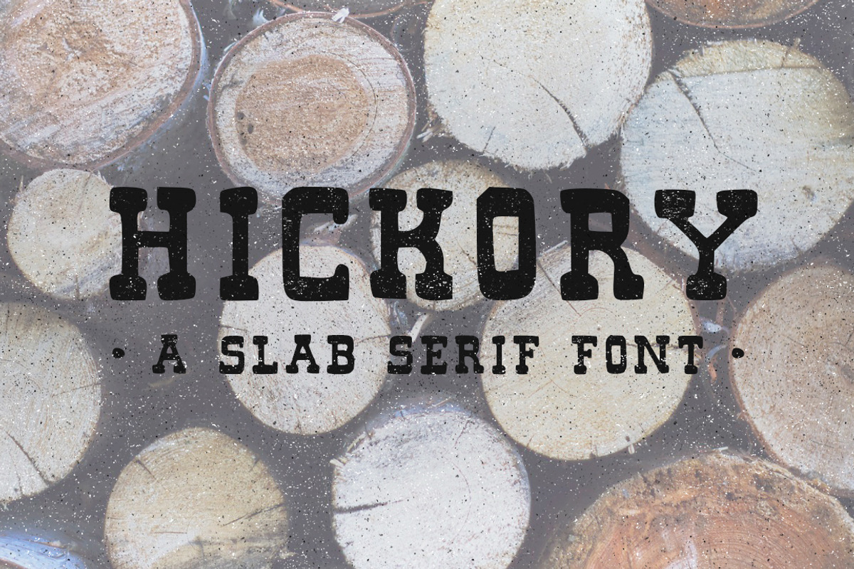 Hickory - Slab, a Serif Font by Woodcrest Design Co. (Photo 1 of 3)
