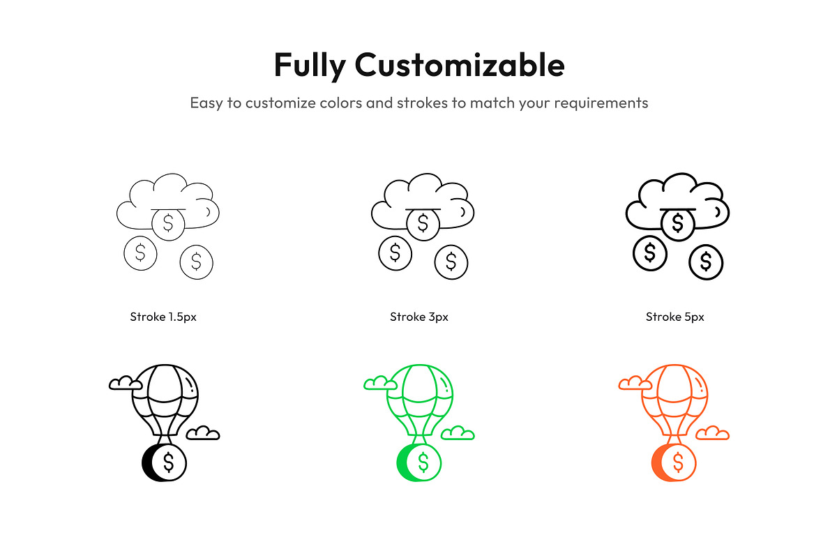 Animated Finance Icon Set, an Outline Icon by Vectors Market (Photo 3 of 8)
