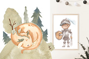 DRAGONS AND KNIGHTS. Watercolor, an Illustration by OlliArtDesign (Thumbnail 6 of 9)