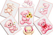 Watercolor Pink Cute Blush Teddy Png, an Illustration by Creative Art (Thumbnail 9 of 10)
